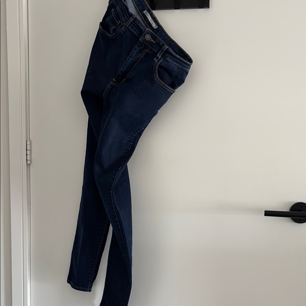 Blue Skinny Jeans Dark Wash